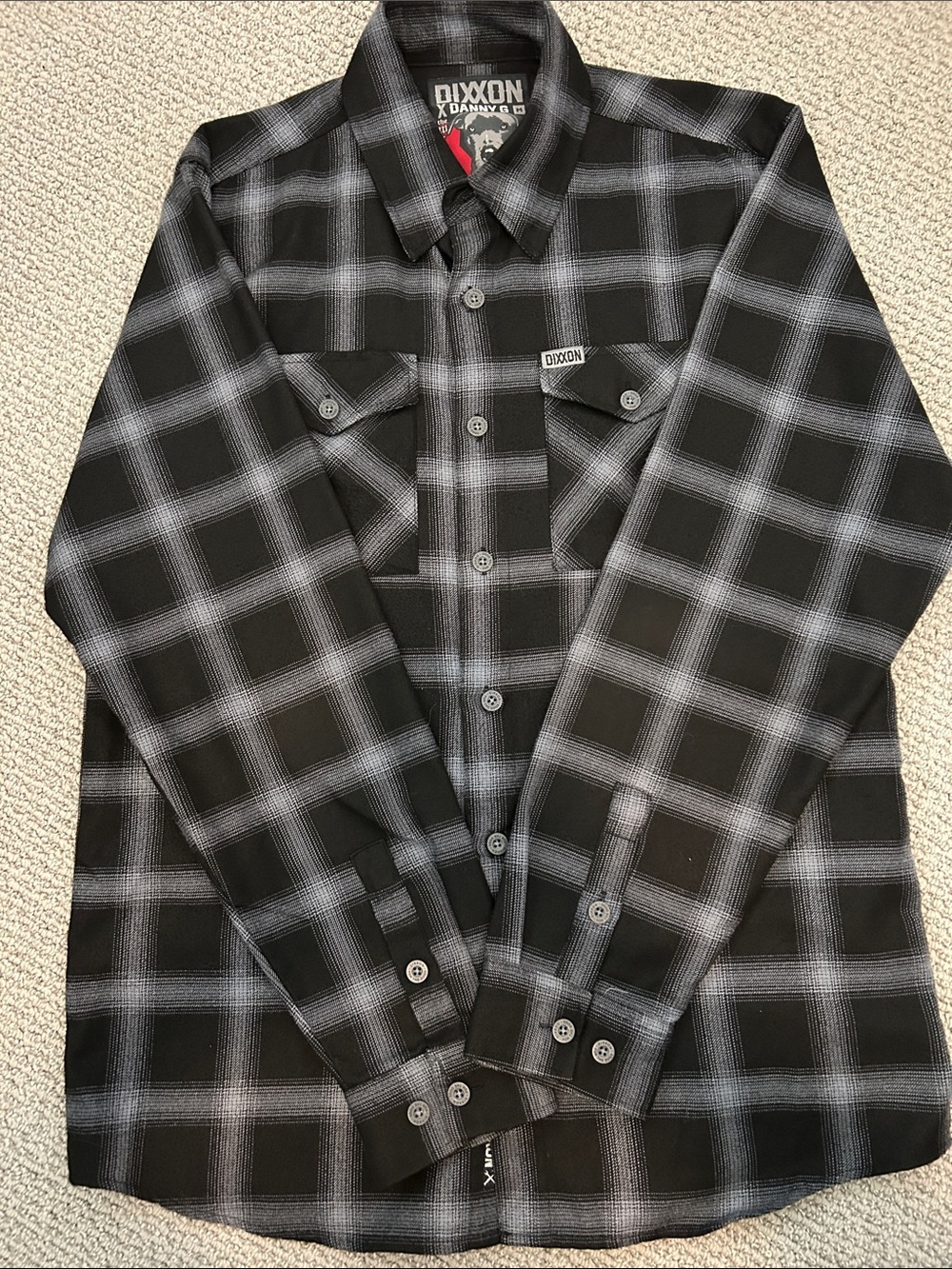 DIXXON Black & Gray Plaid Workshirt